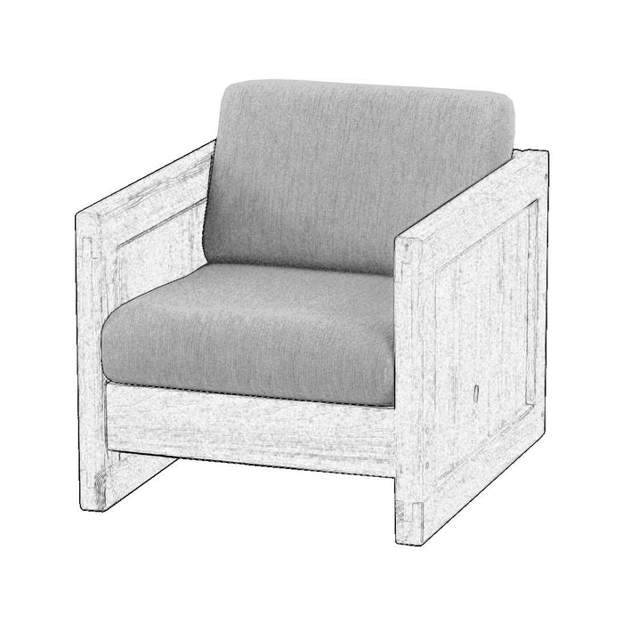 Upholstered Components for Arm Chair, Loose Back Cushions. Frame is Not Included.