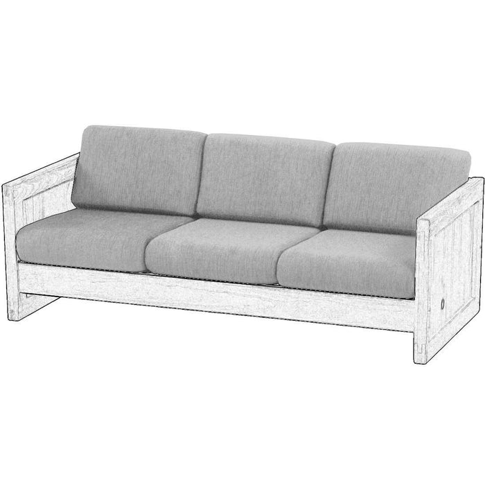 Upholstered Components for Sofa, 3 Seats, Loose Back Cushions. Frame is Not Included.